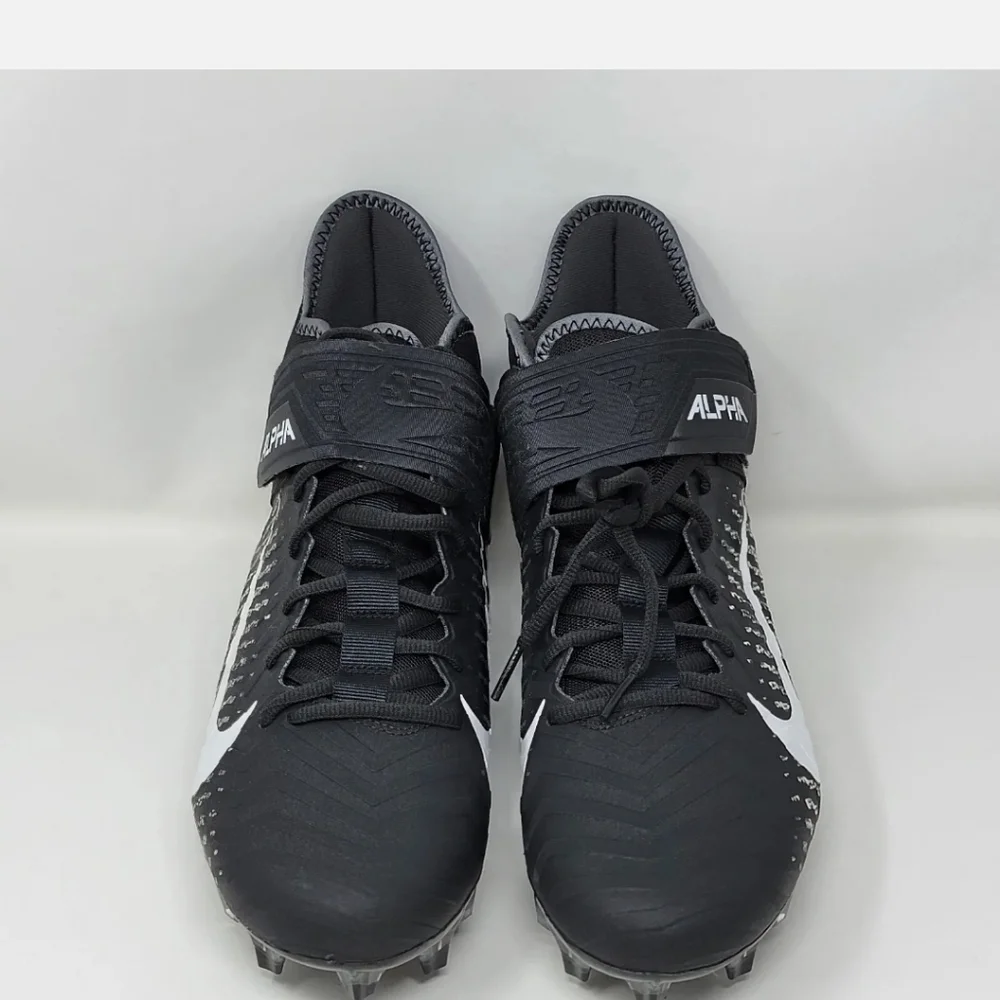 Nike Alpha Menace Pro 2 Mid Men's Football Cleats Black aq3209-002 Sz 13.5 NEW